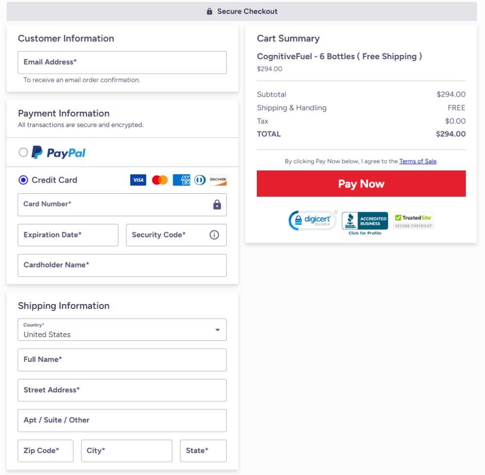 Secure checkout with protected online payment processing